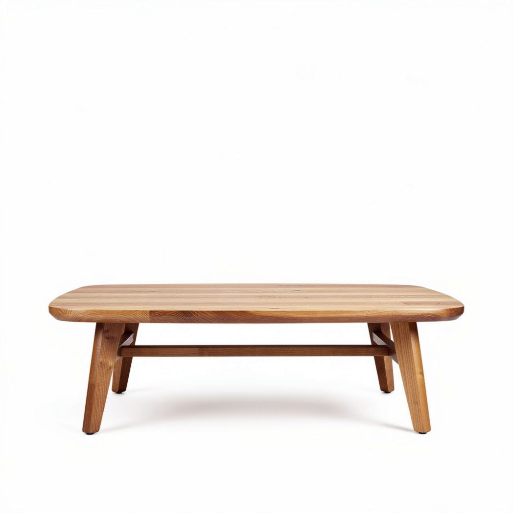 Table basse en bois naturel 100 x 50 x 40cm pour salon moderne