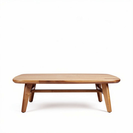 Table basse en bois naturel 100 x 50 x 40cm pour salon moderne