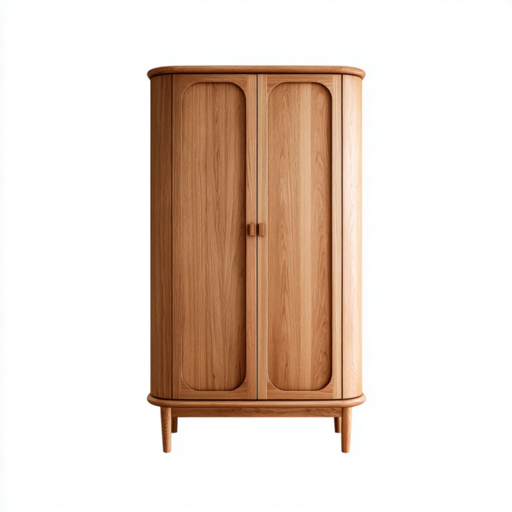 Armoire en bois de noyer avec portes verticales et dimensions 120 x 60 x 180cm